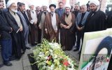 ادای احترام امام جمعه جدید تبریز به مقام شهید آیت الله آل هاشم